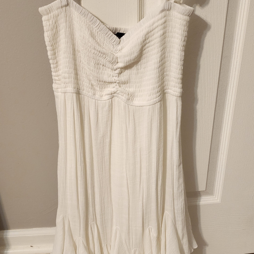 Vici White Smocked Dress
